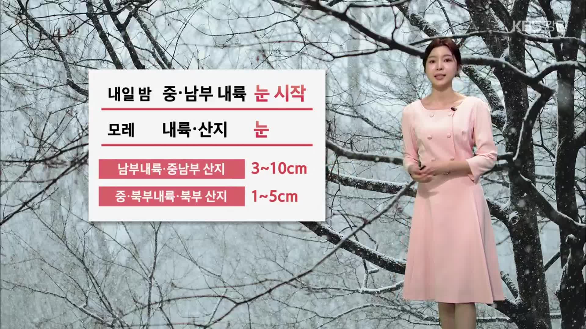 [날씨] 강원 내일 밤부터 곳곳 눈…주말 다시 한파