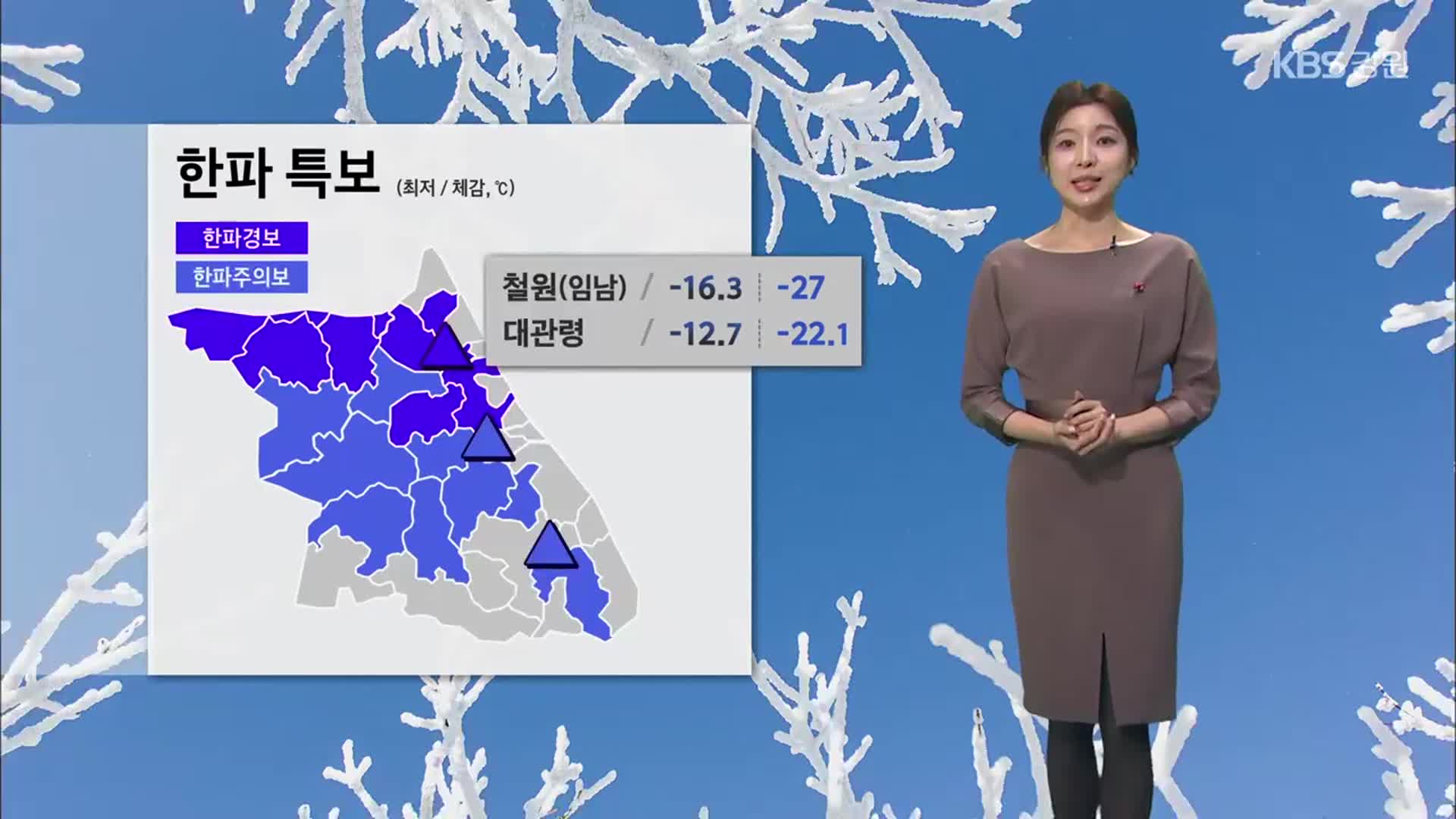 [날씨] 강원 대부분 영하권 강추위…영동 건조특보 ‘불 조심’