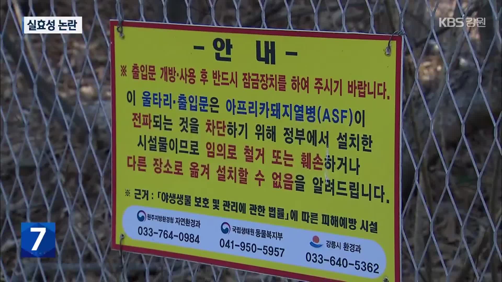 ASF 울타리 관리 비용도 난감…“변경 필요”