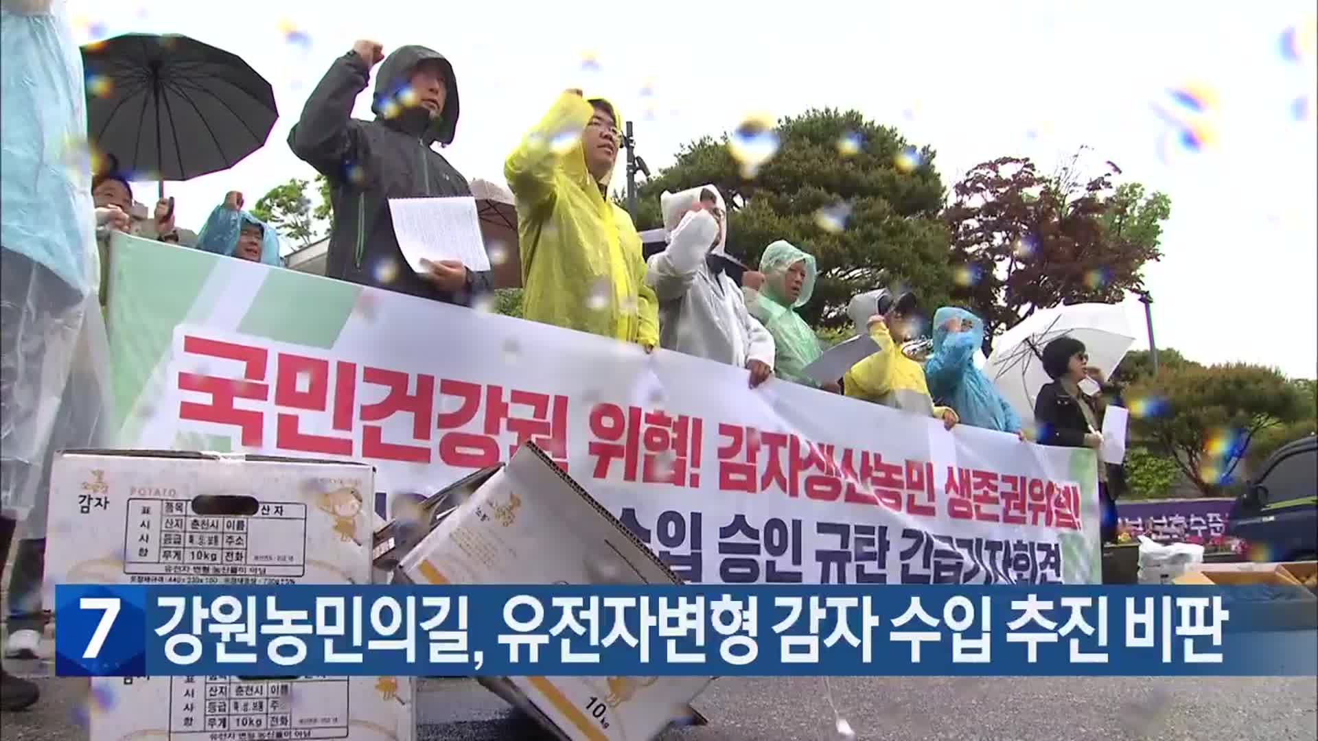 강원농민의길, 유전자변형 감자 수입 추진 비판