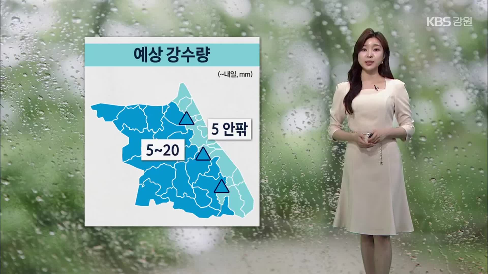 [날씨] 강원 곳곳 비 소식…고온현상 주춤