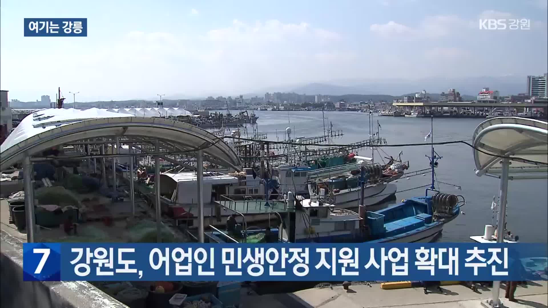 [여기는 강릉] 강원도, 어업인 민생안정 지원 사업 확대 추진 외
