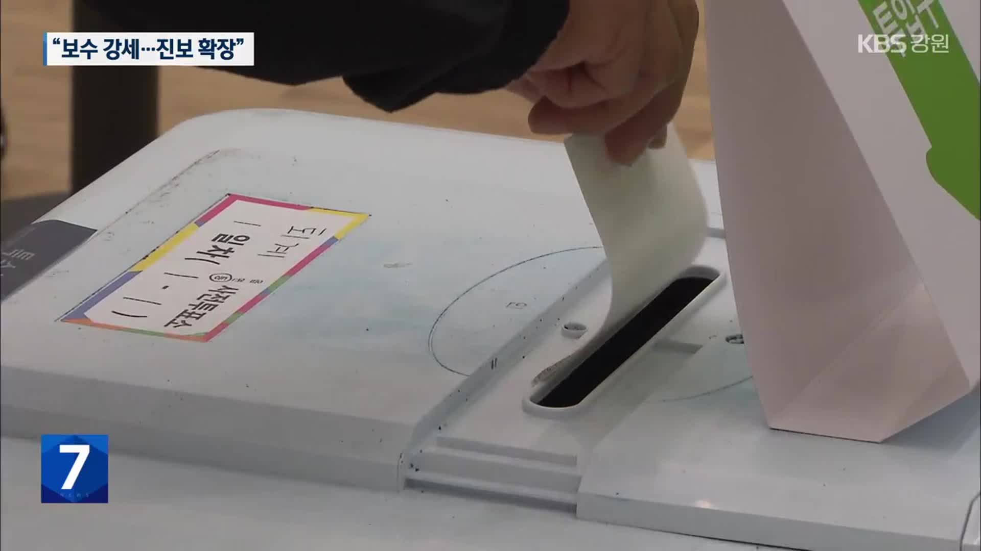 강원도 여전히 ‘보수 강세’…‘진보 확장’ 변화도
