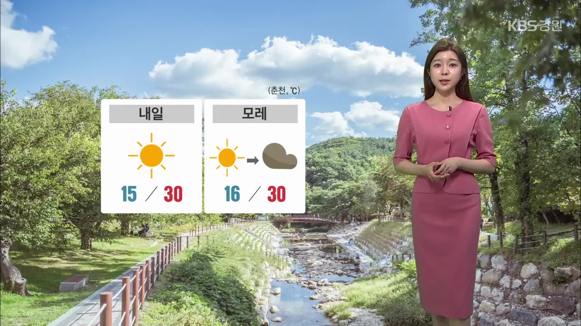 [날씨] 강원 당분간 한낮 더위…자외선·오존 유의
