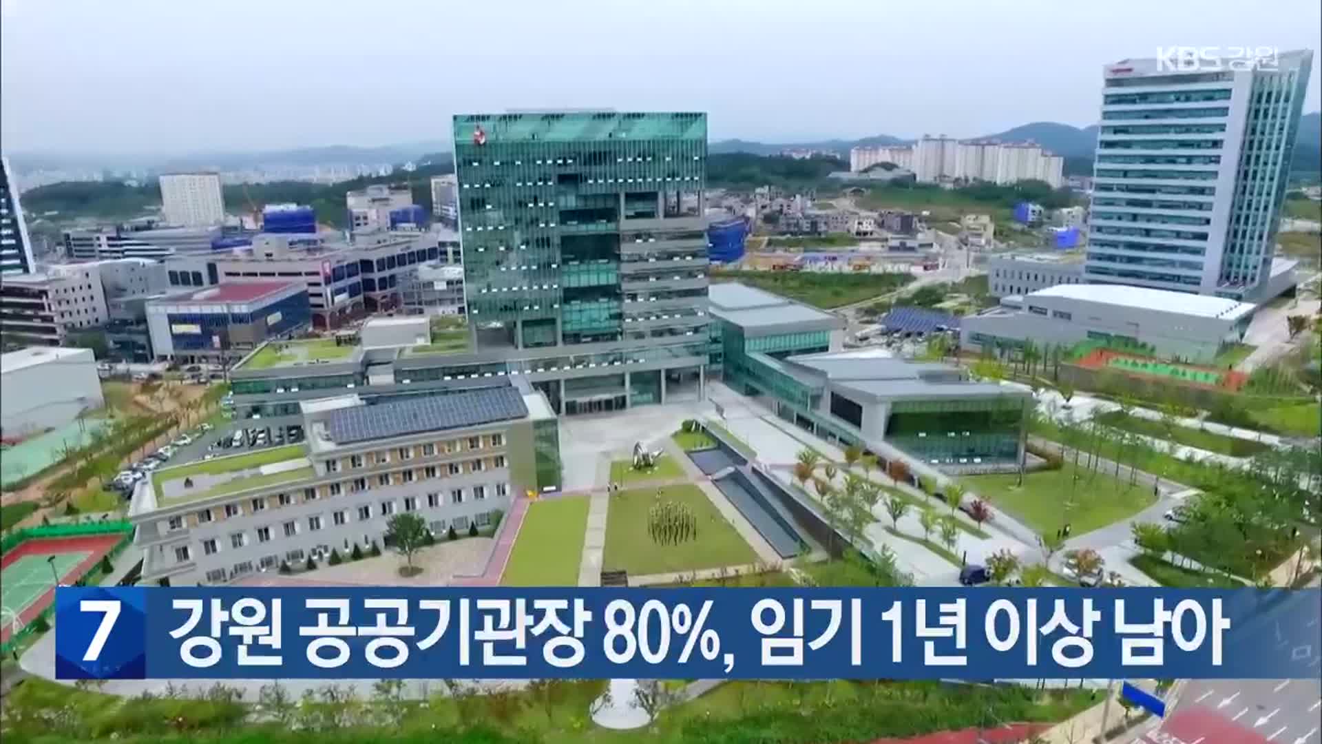 강원 공공기관장 80%, 임기 1년 이상 남아