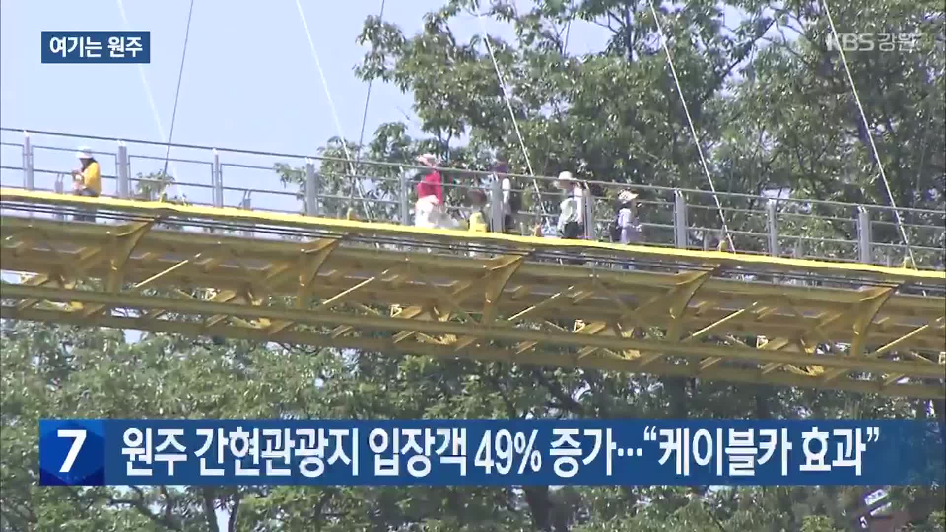 [여기는 원주] 원주 간현관광지 입장객 49% 증가…“케이블카 효과” 외