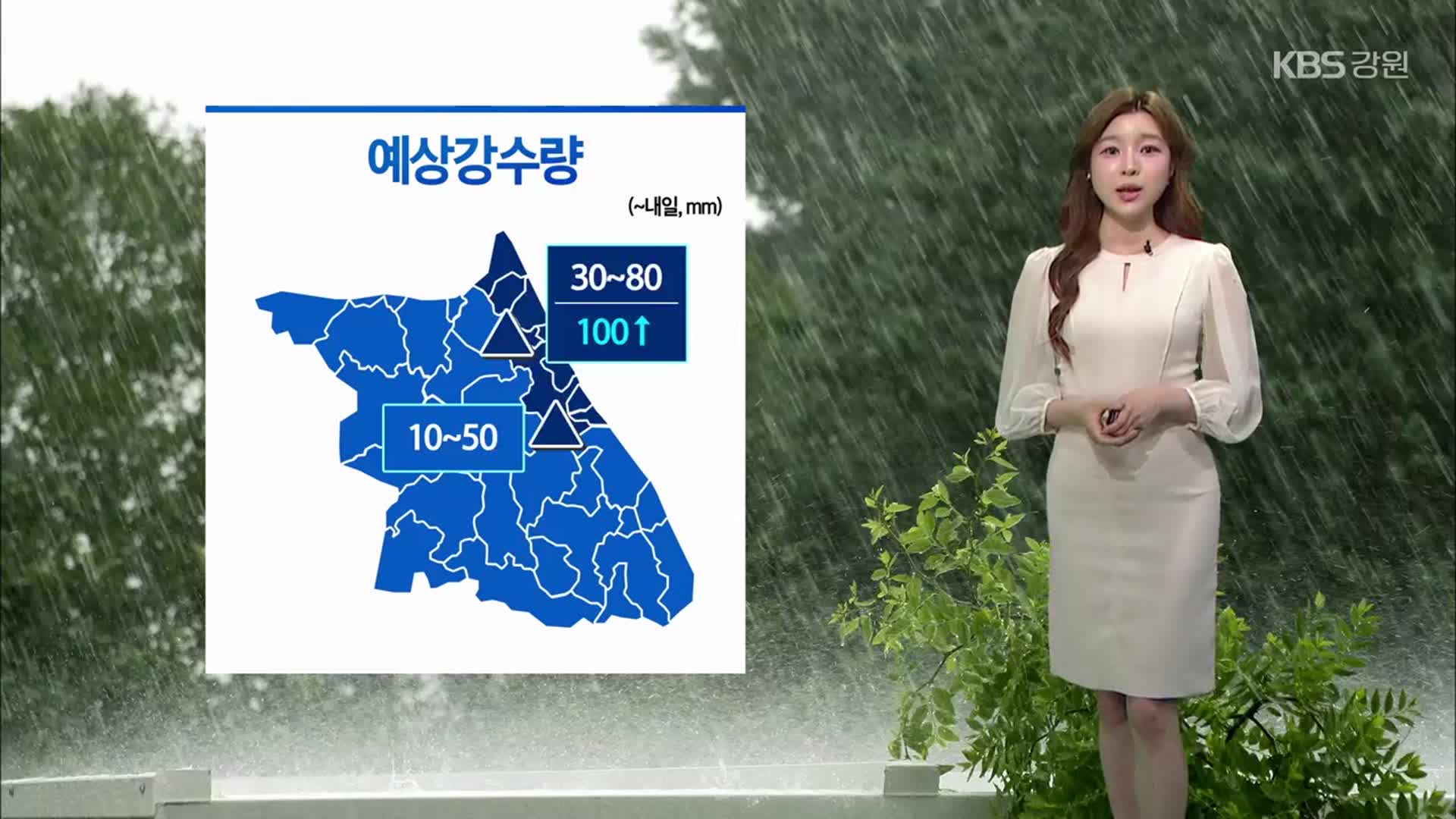 [날씨] 강원 대부분 비…내일 오전까지 영동 중·북부 호우특보