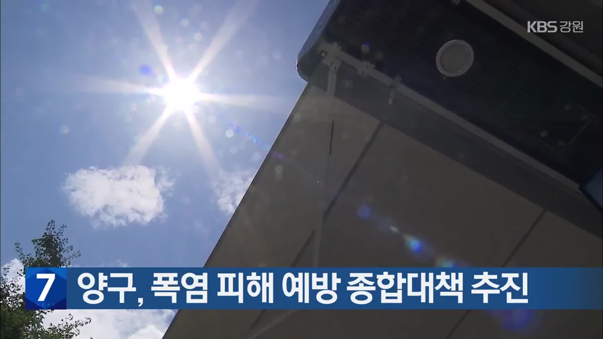 양구, 폭염 피해 예방 종합대책 추진