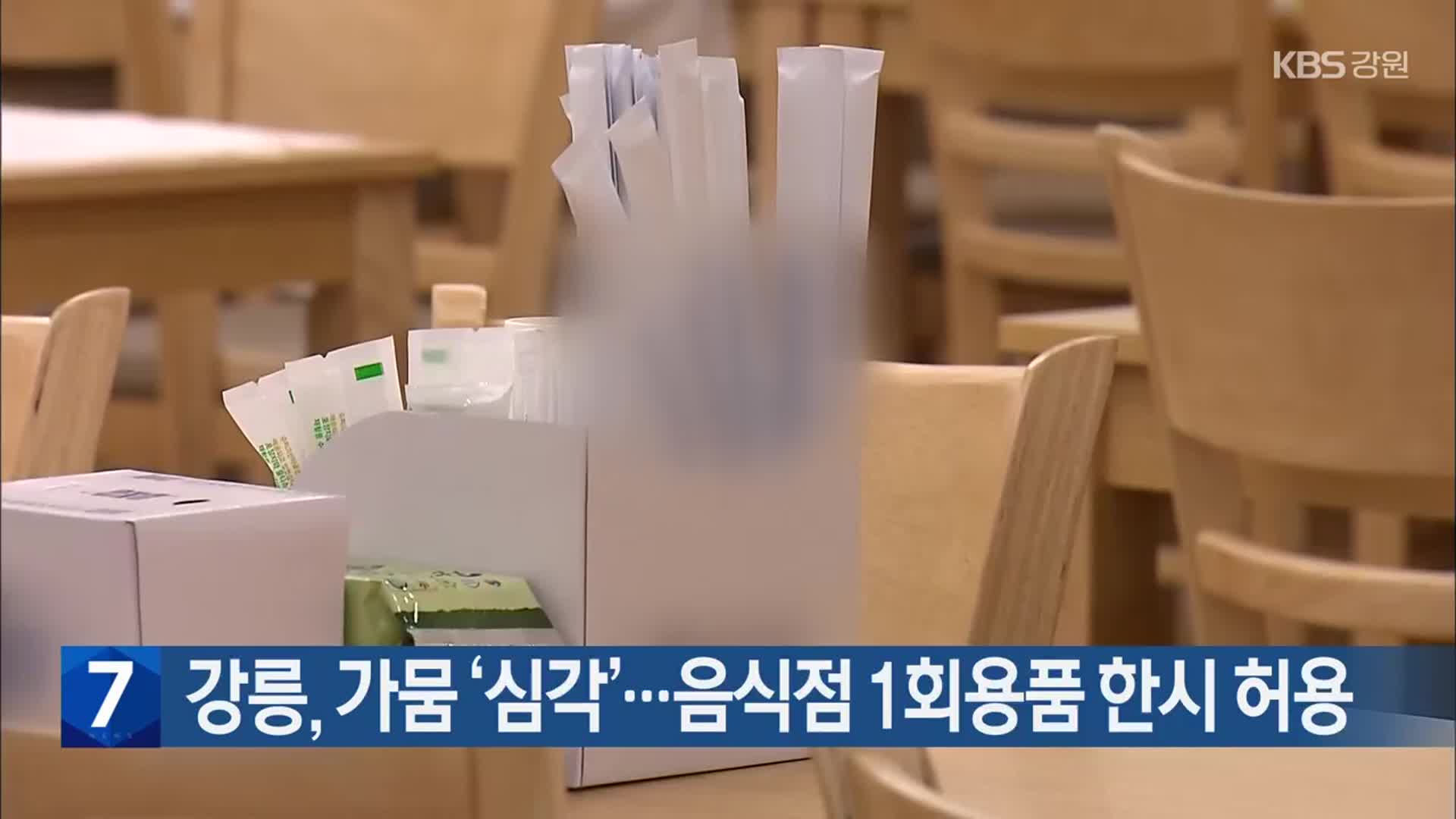 강릉, 가뭄 ‘심각’…음식점 1회용품 한시 허용