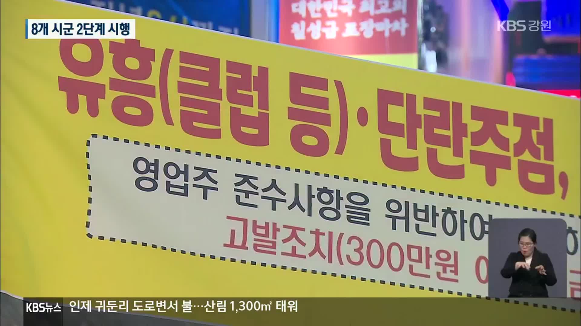 강원, 산발적 감염 계속…8개 시군 ‘2단계’ 적용