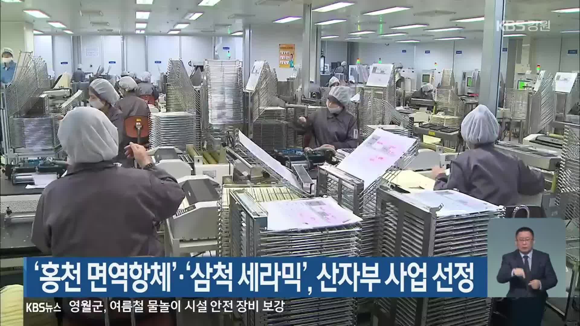 ‘홍천 면역항체’·‘삼척 세라믹’, 산자부 사업 선정