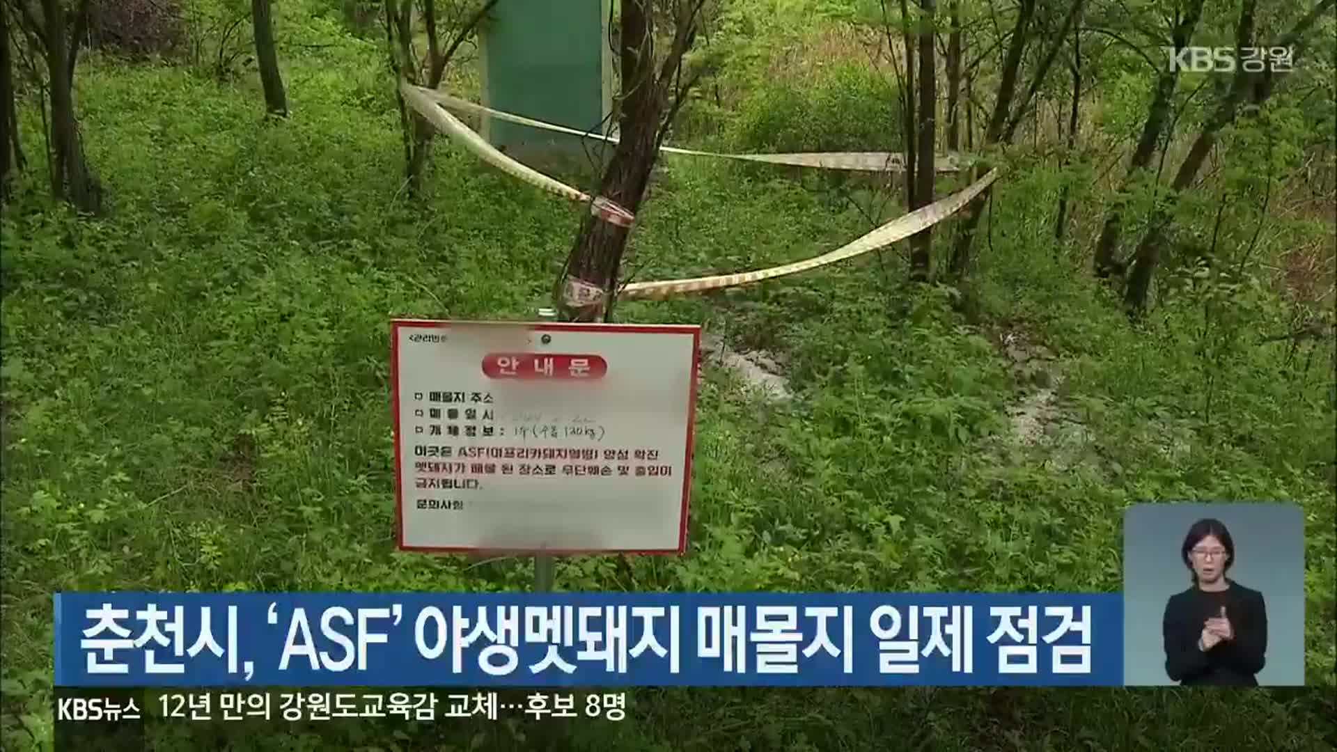 춘천시, ‘ASF’ 야생멧돼지 매몰지 일제 점검