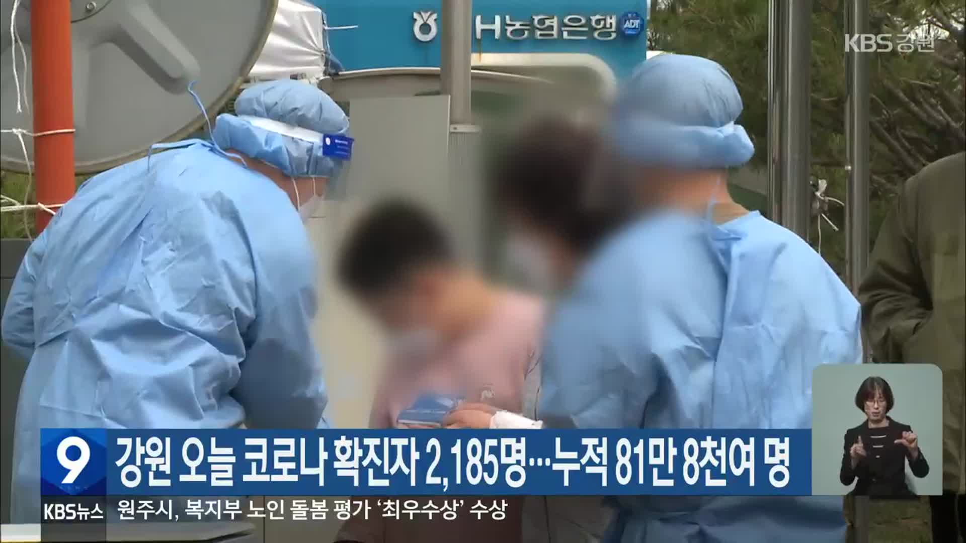 강원 오늘 코로나19 확진자 2,185명…누적 81만 8천여 명