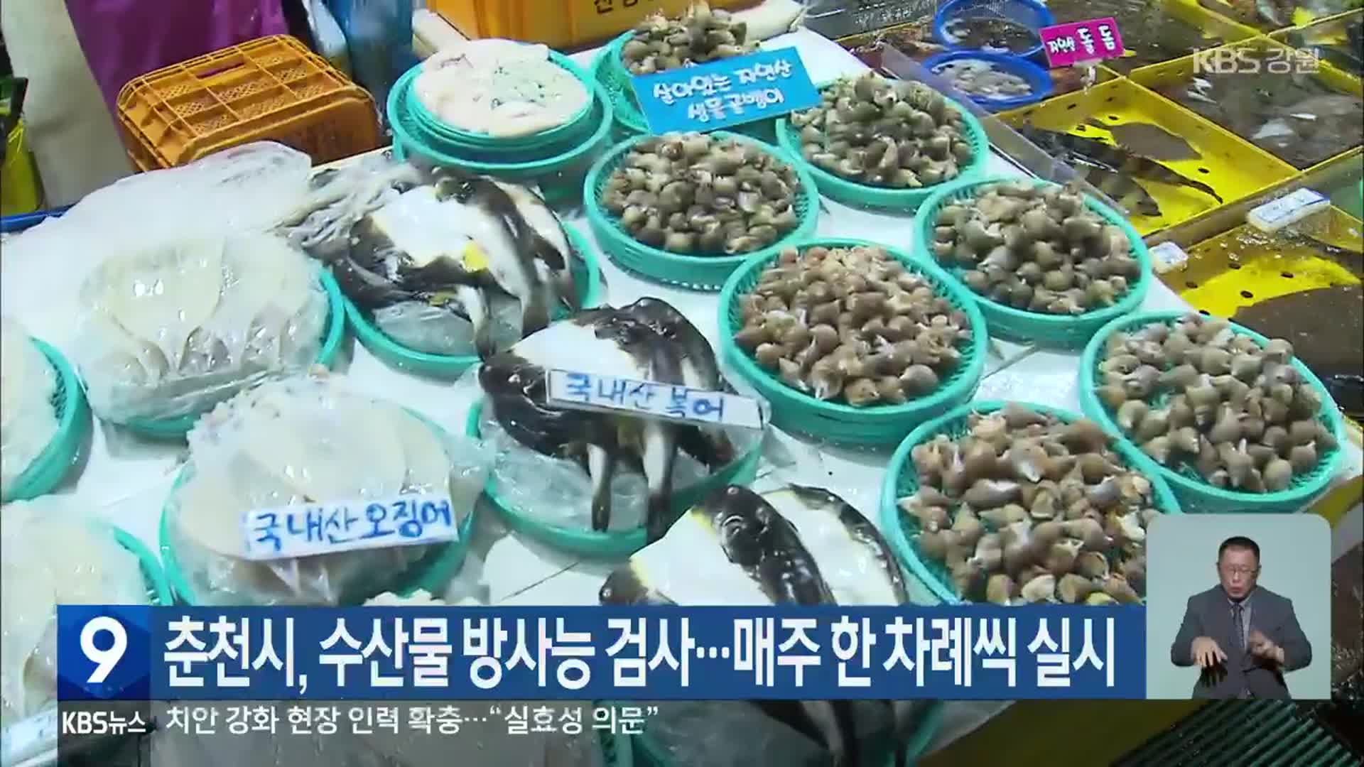 춘천시, 수산물 방사능 검사…매주 한 차례씩 실시