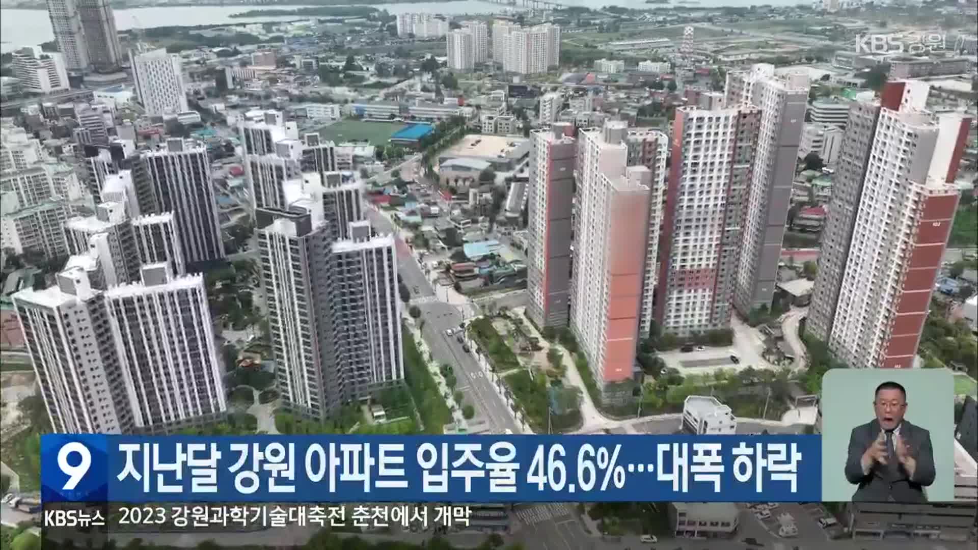 지난달 강원 아파트 입주율 46.6%…대폭 하락