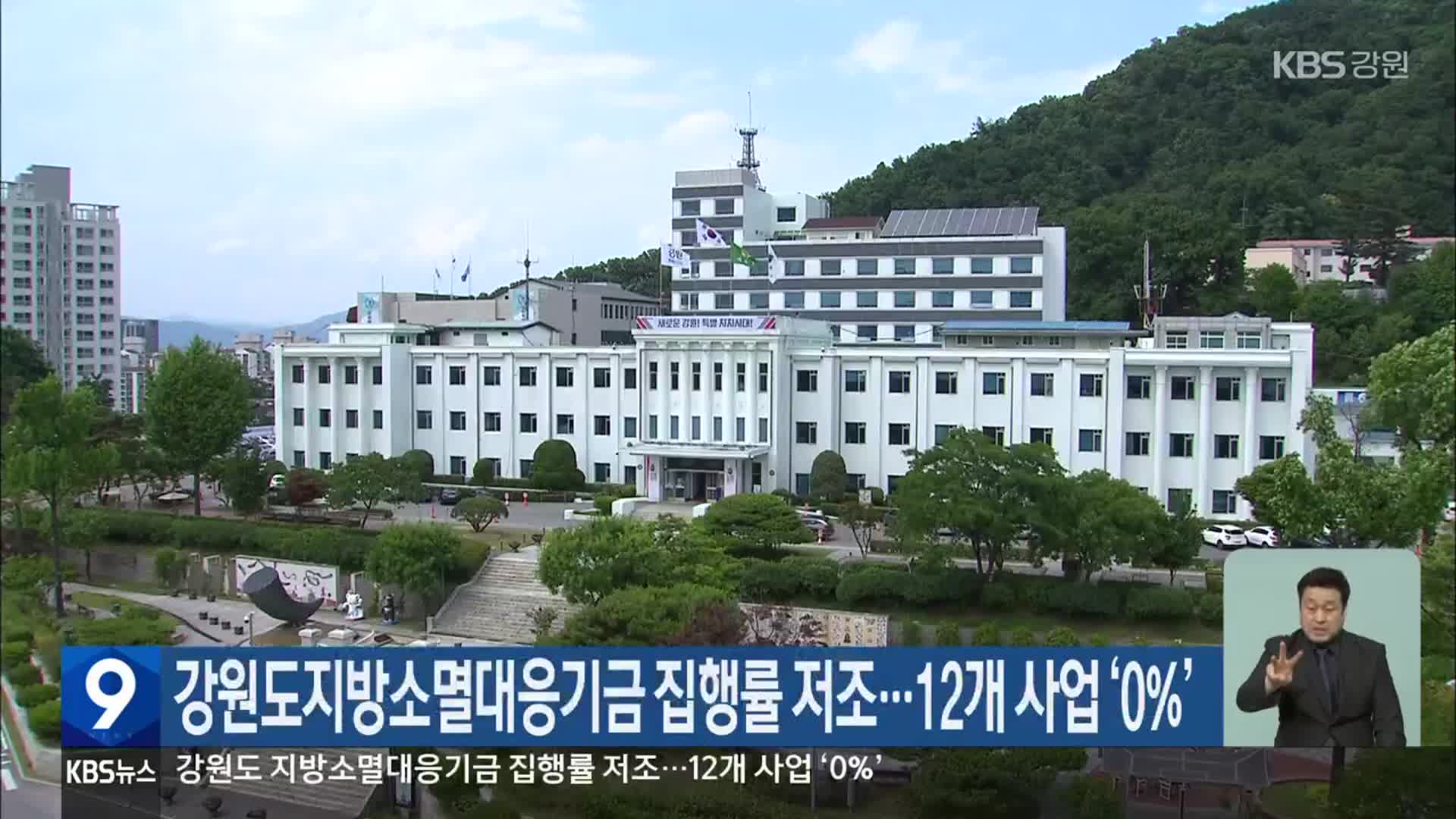 강원도지방소멸대응기금 집행률 저조…12개 사업 ‘0%’