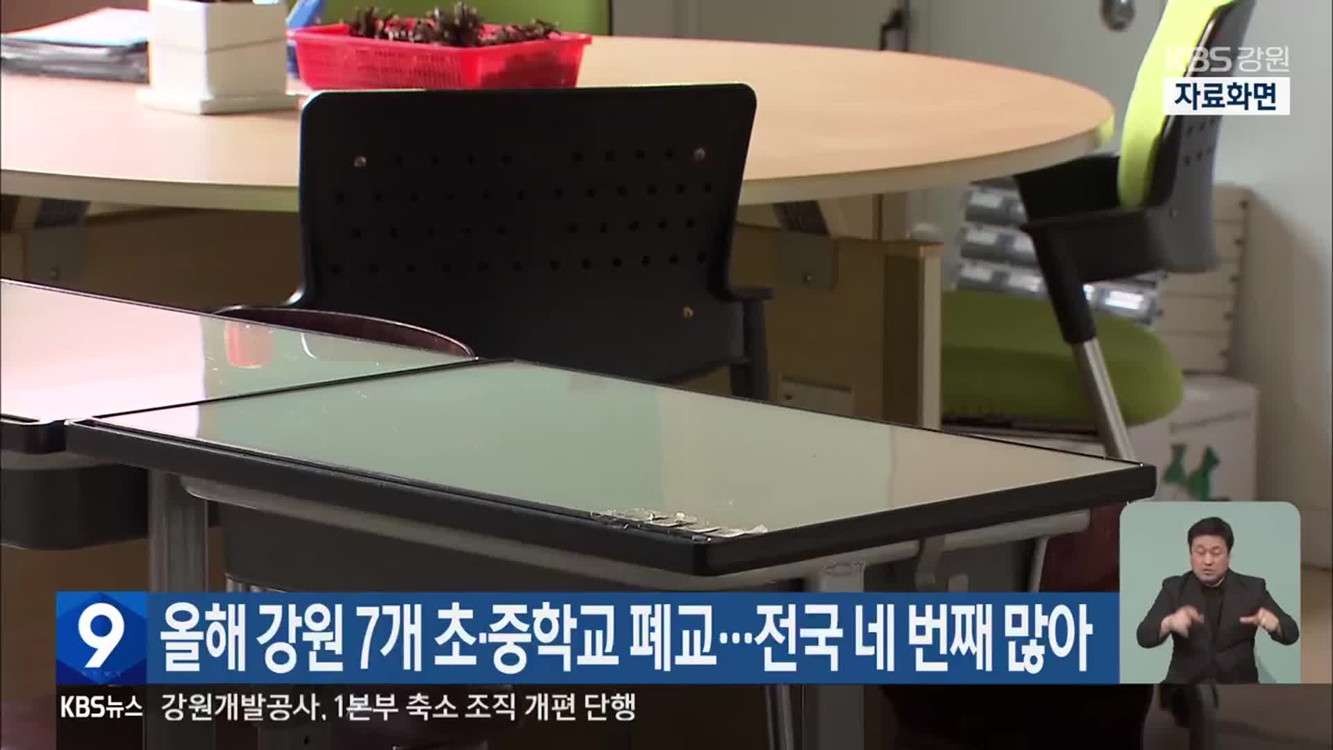 올해 강원 7개 초·중학교 폐교…전국 네 번째 많아