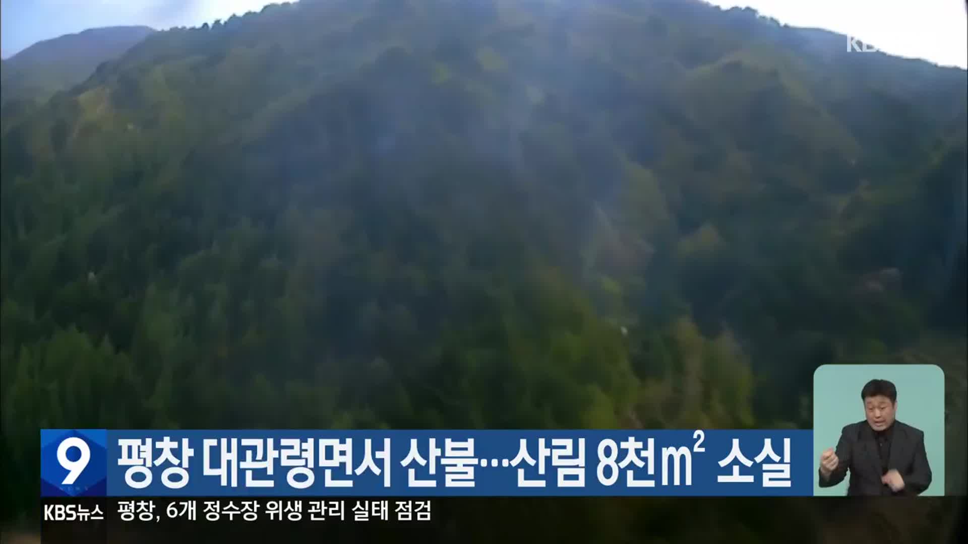 평창 대관령면서 산불…산림 8천㎡ 소실