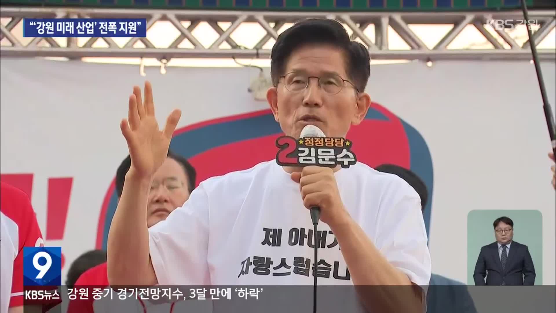 김문수 “강원 미래산업에 전폭 지원”