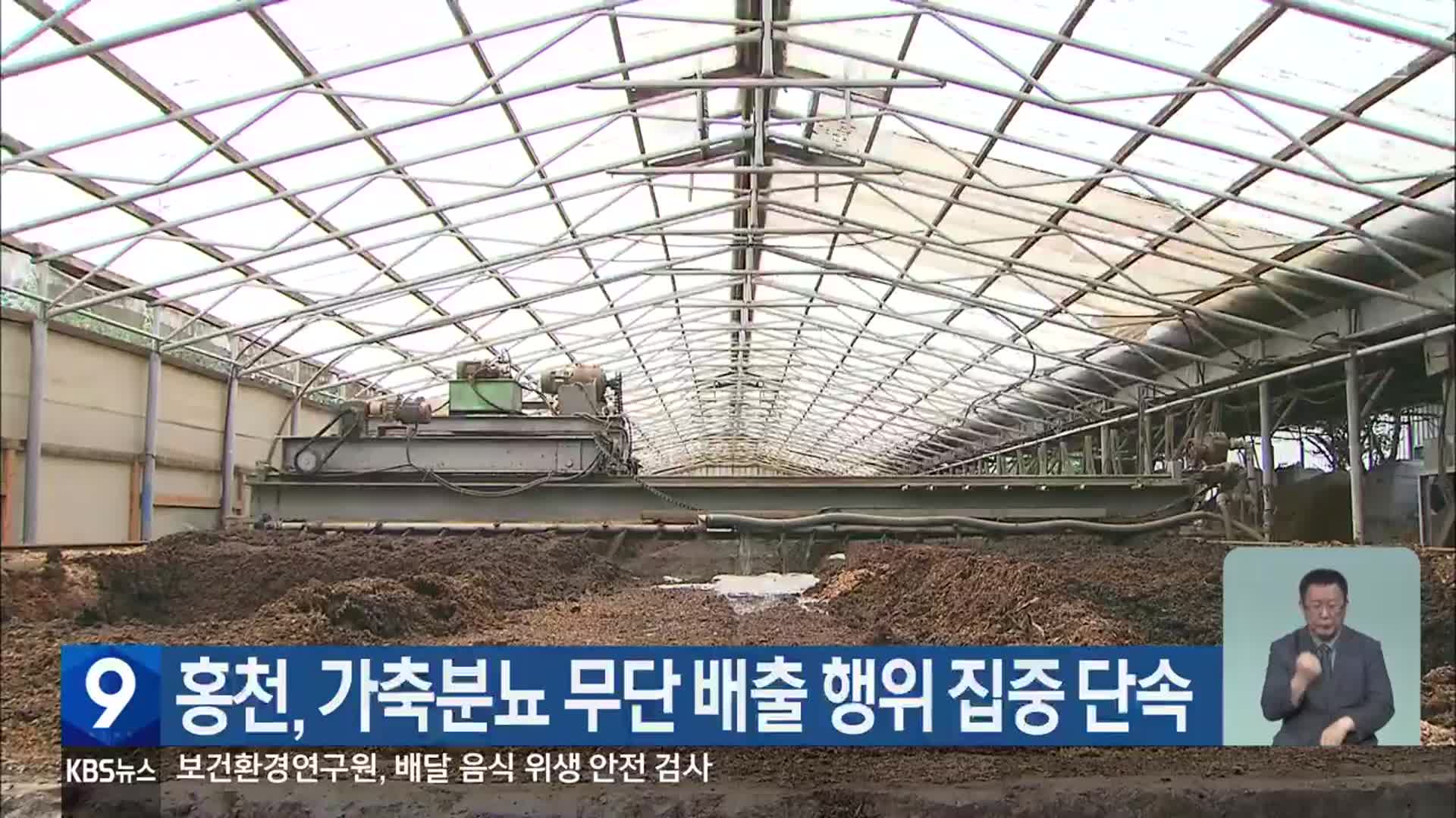 홍천, 가축분뇨 무단 배출 행위 집중 단속