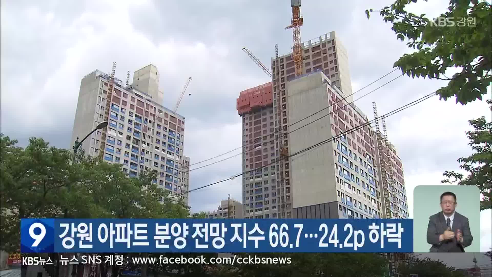 강원 아파트 분양 전망 지수 66.7…24.2p 하락