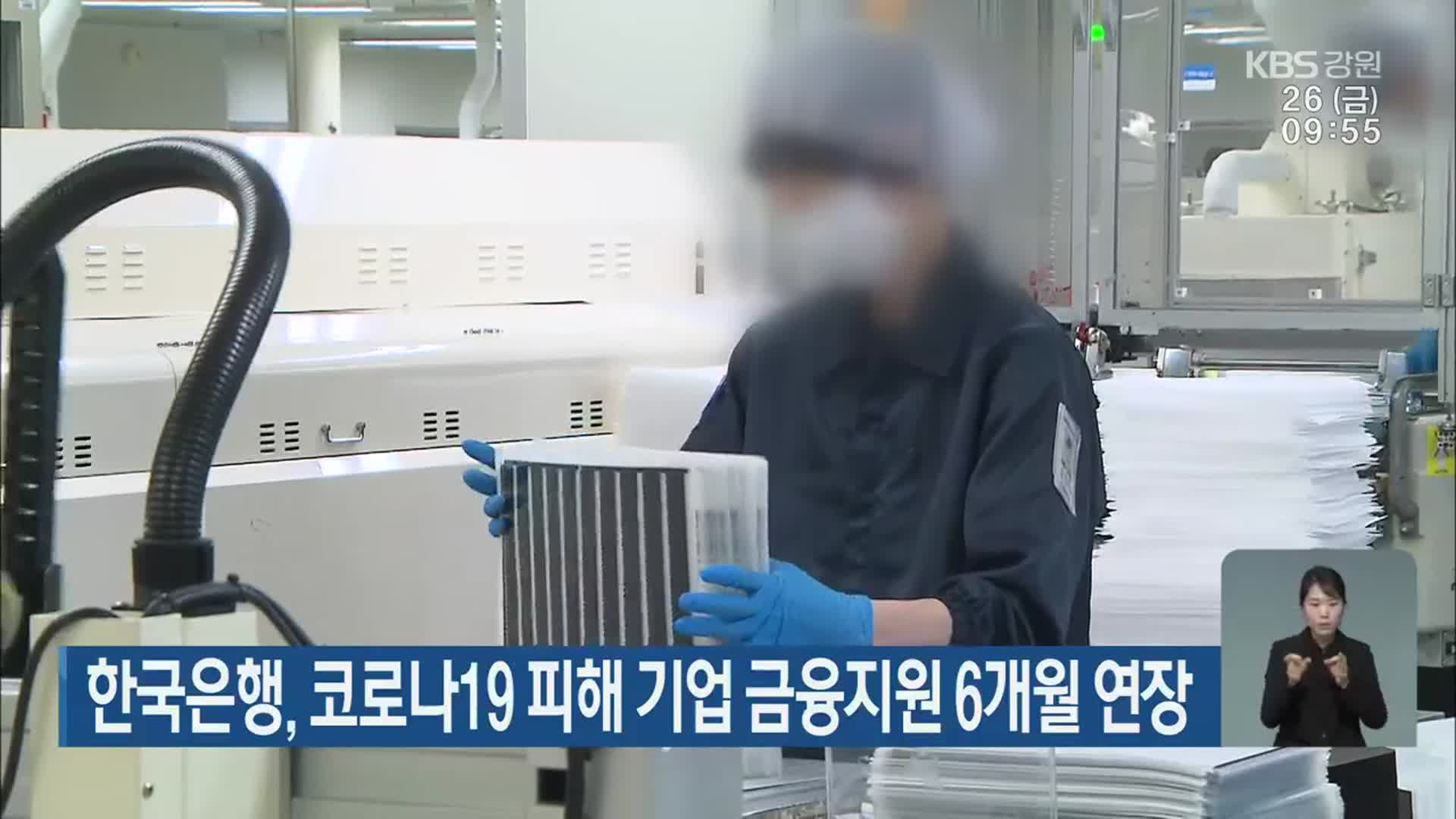 한국은행, 코로나19 피해 기업 금융지원 6개월 연장