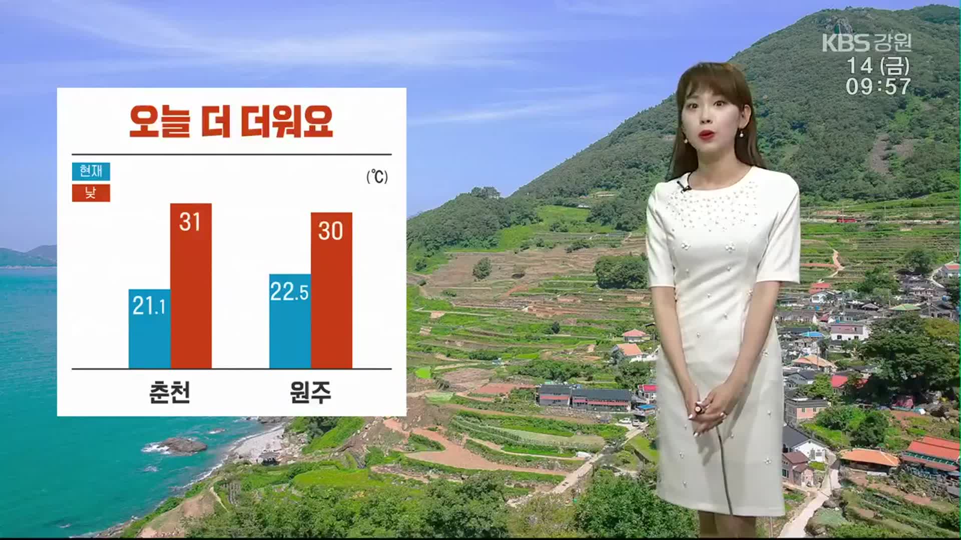 [날씨] 오늘 춘천 31도·원주 30도…주말 비 소식