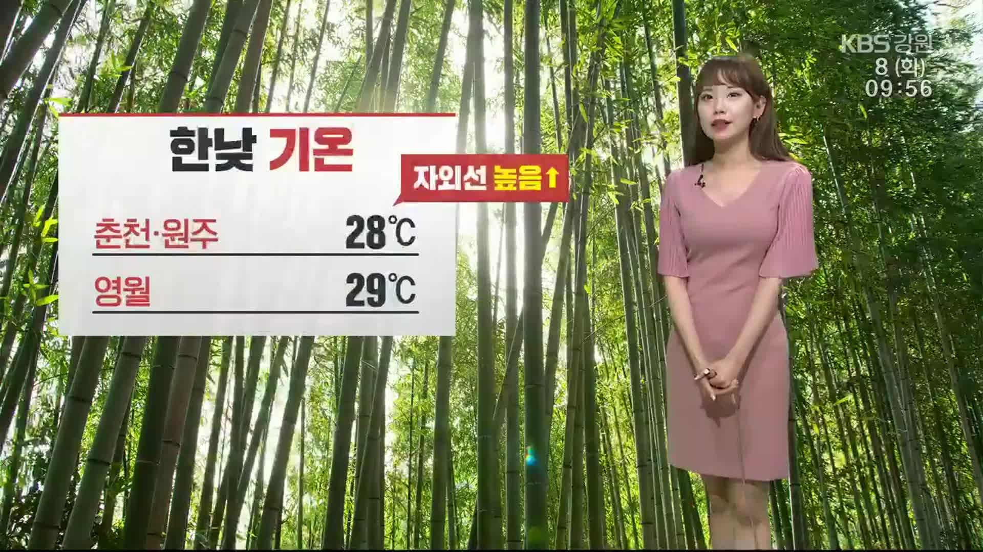 [날씨] 강원 중북부 5㎜ 안팎 비…춘천·원주 한낮 28도