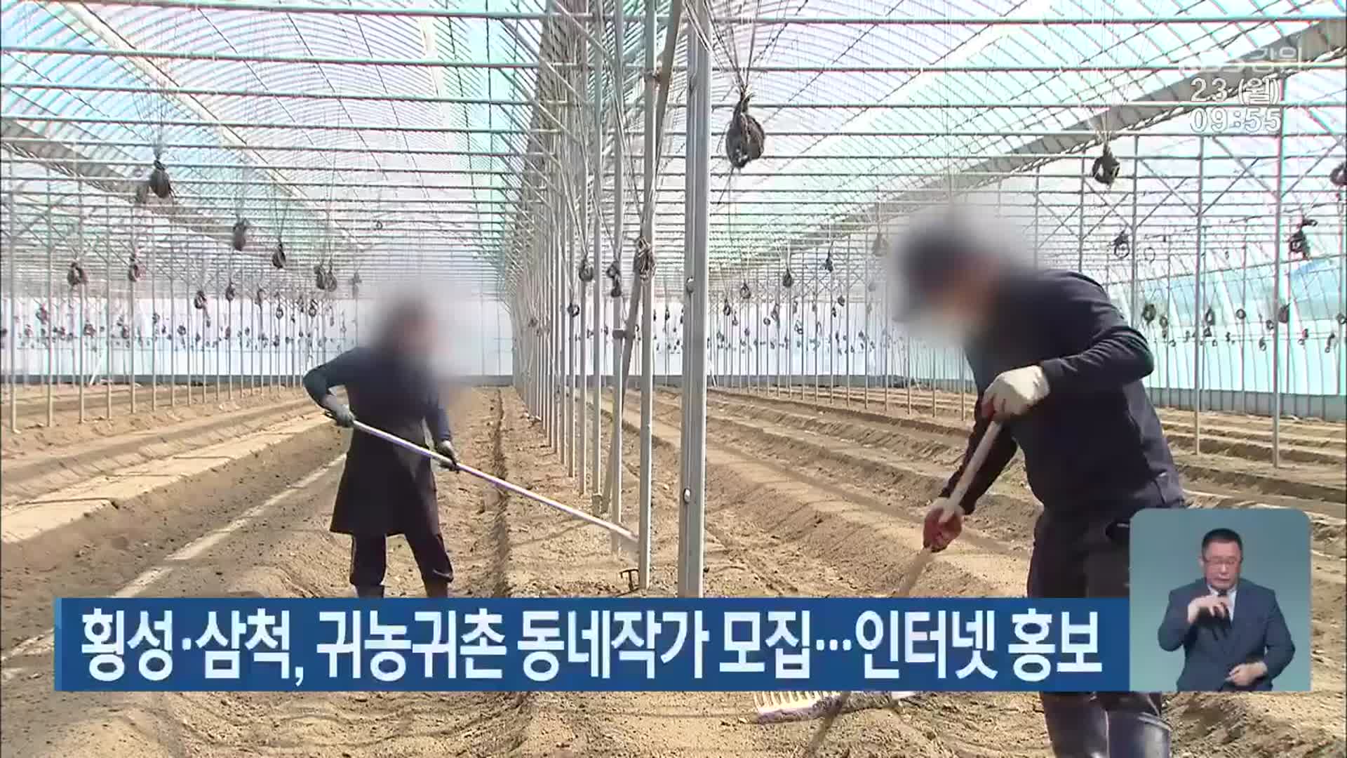 횡성·삼척, 귀농귀촌 동네작가 모집…인터넷 홍보