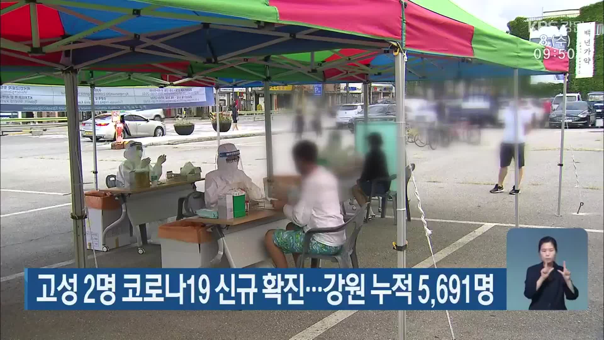고성 2명 코로나19 신규 확진…강원 누적 5,691명