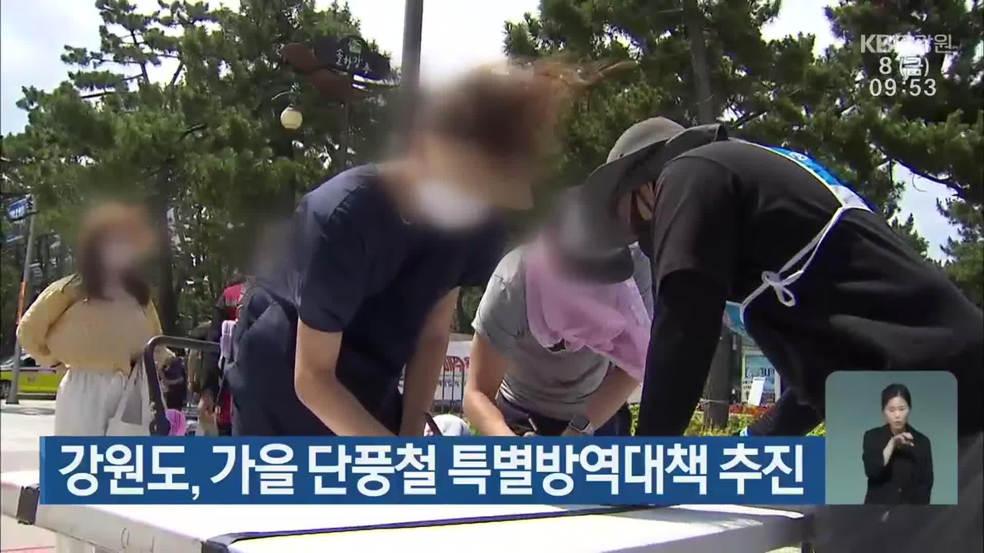 강원도, 가을 단풍철 특별방역대책 추진