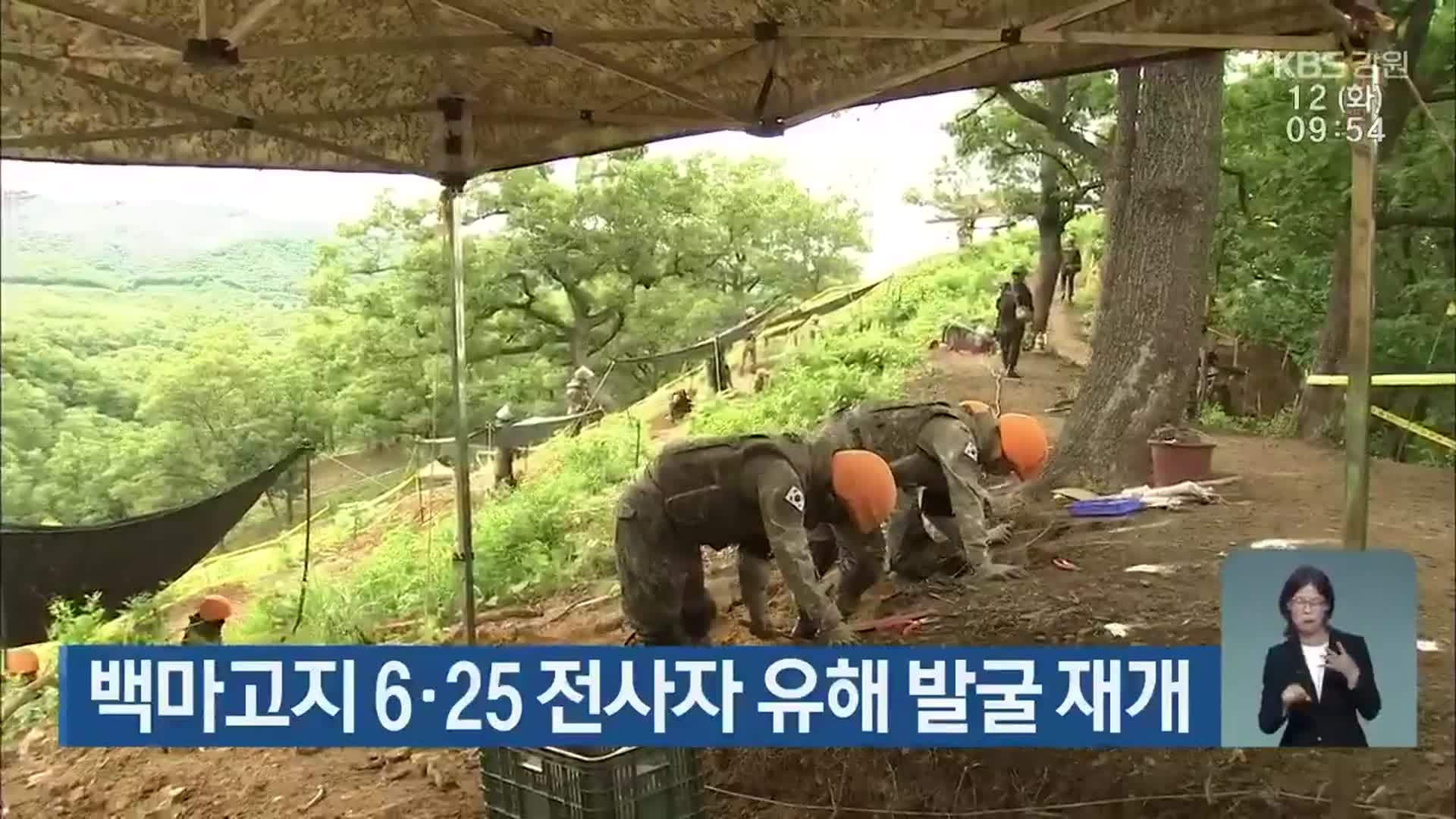 백마고지 6·25 전사자 유해 발굴 재개