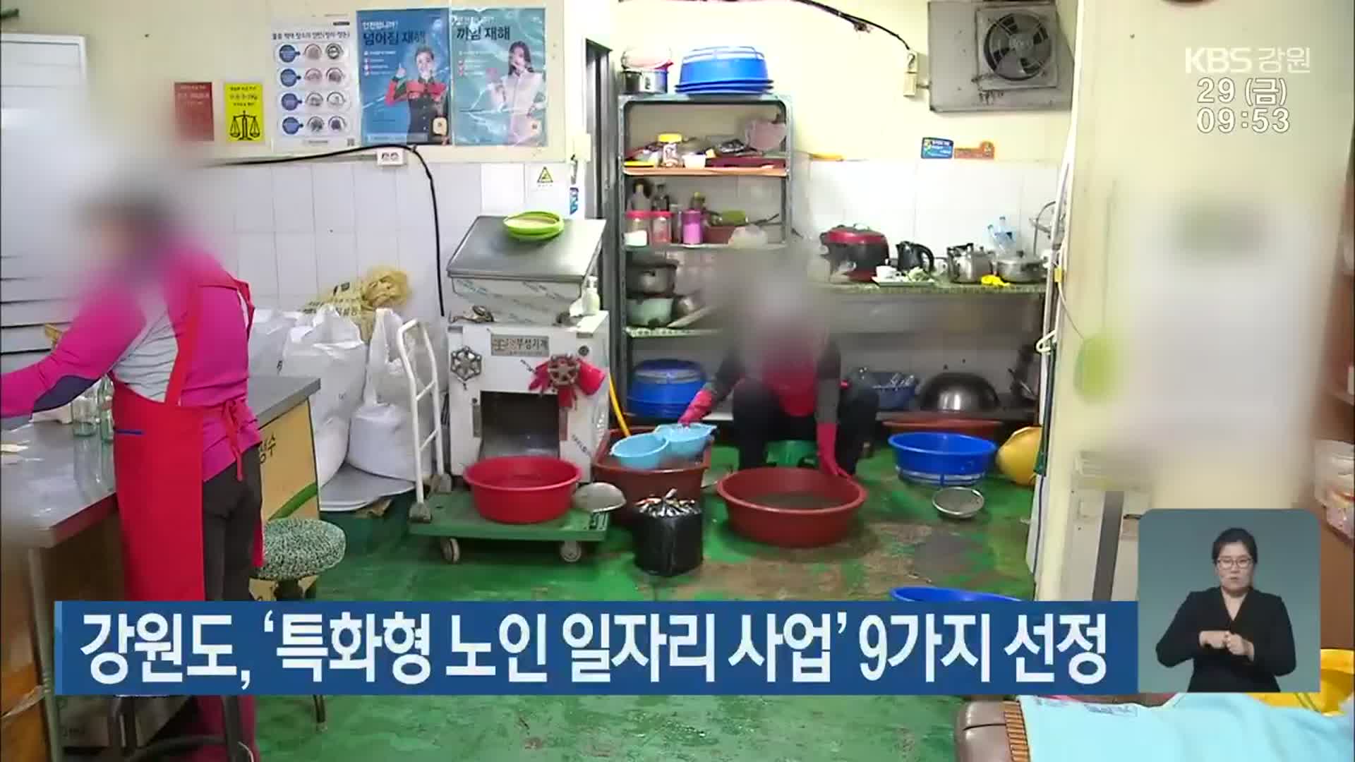 강원도, ‘특화형 노인 일자리 사업’ 9가지 선정