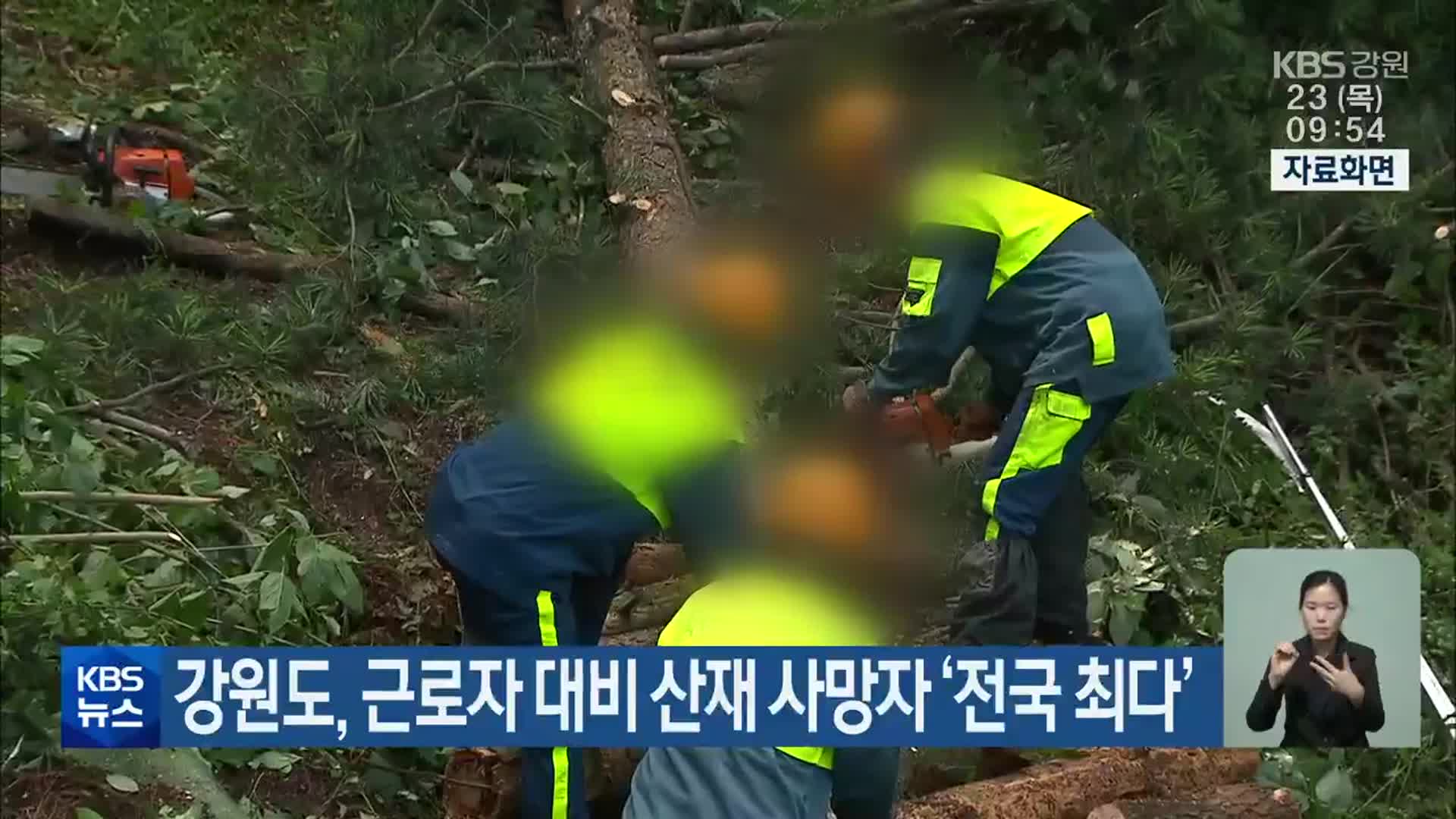 강원도, 근로자 대비 산재 사망자 ‘전국 최다’