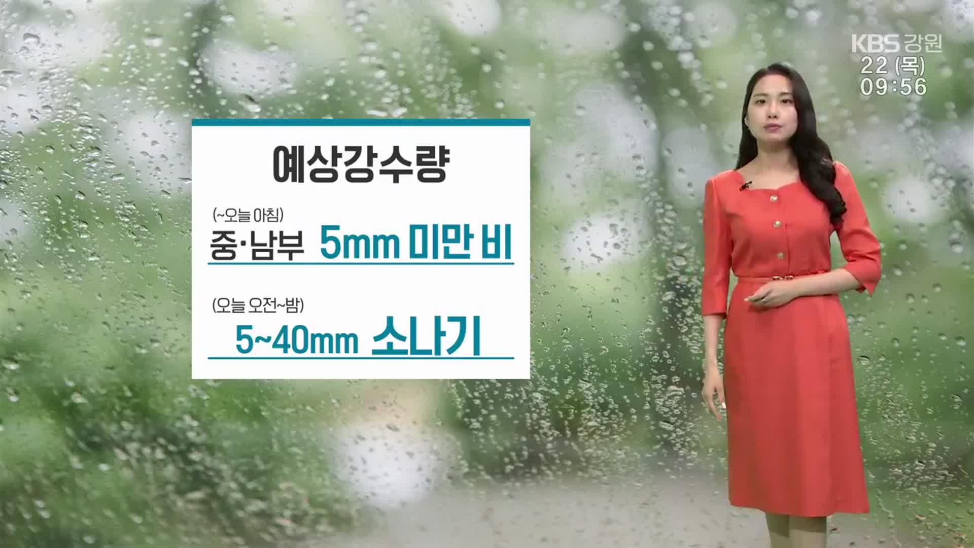 [날씨] 강원 오늘 밤까지 5~40mm 소나기…대체로 구름 많고 흐림