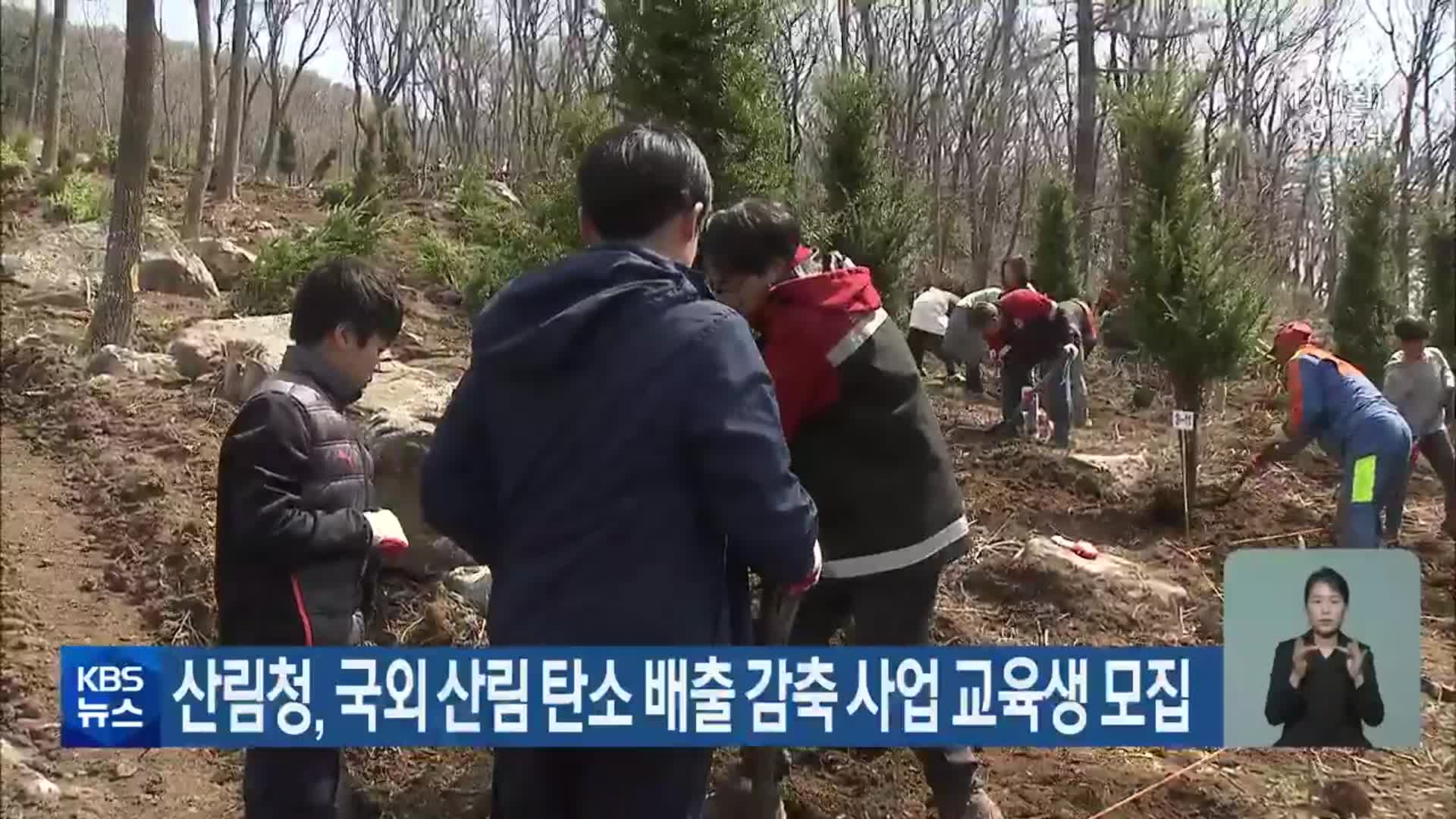 산림청, 국외 산림 탄소 배출 감축 사업 교육생 모집