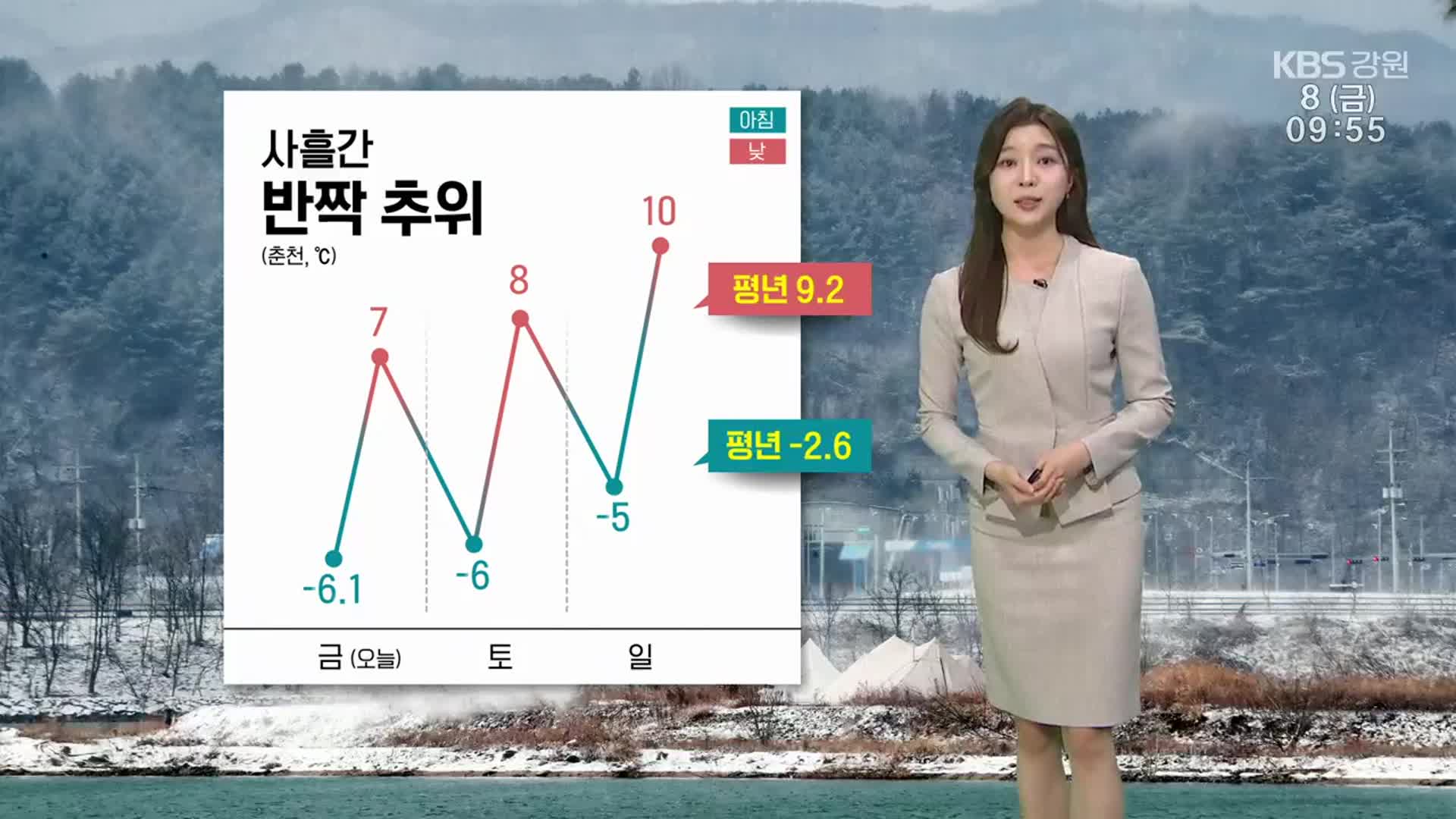 [날씨] 강원 당분간 ‘반짝 추위’…강풍·도로 빙판길 주의