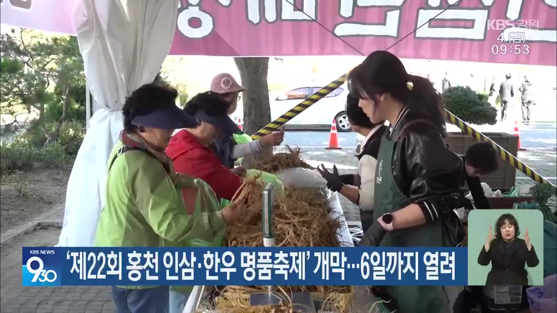 ‘제22회 홍천 인삼·한우 명품축제’ 개막…6일까지 열려