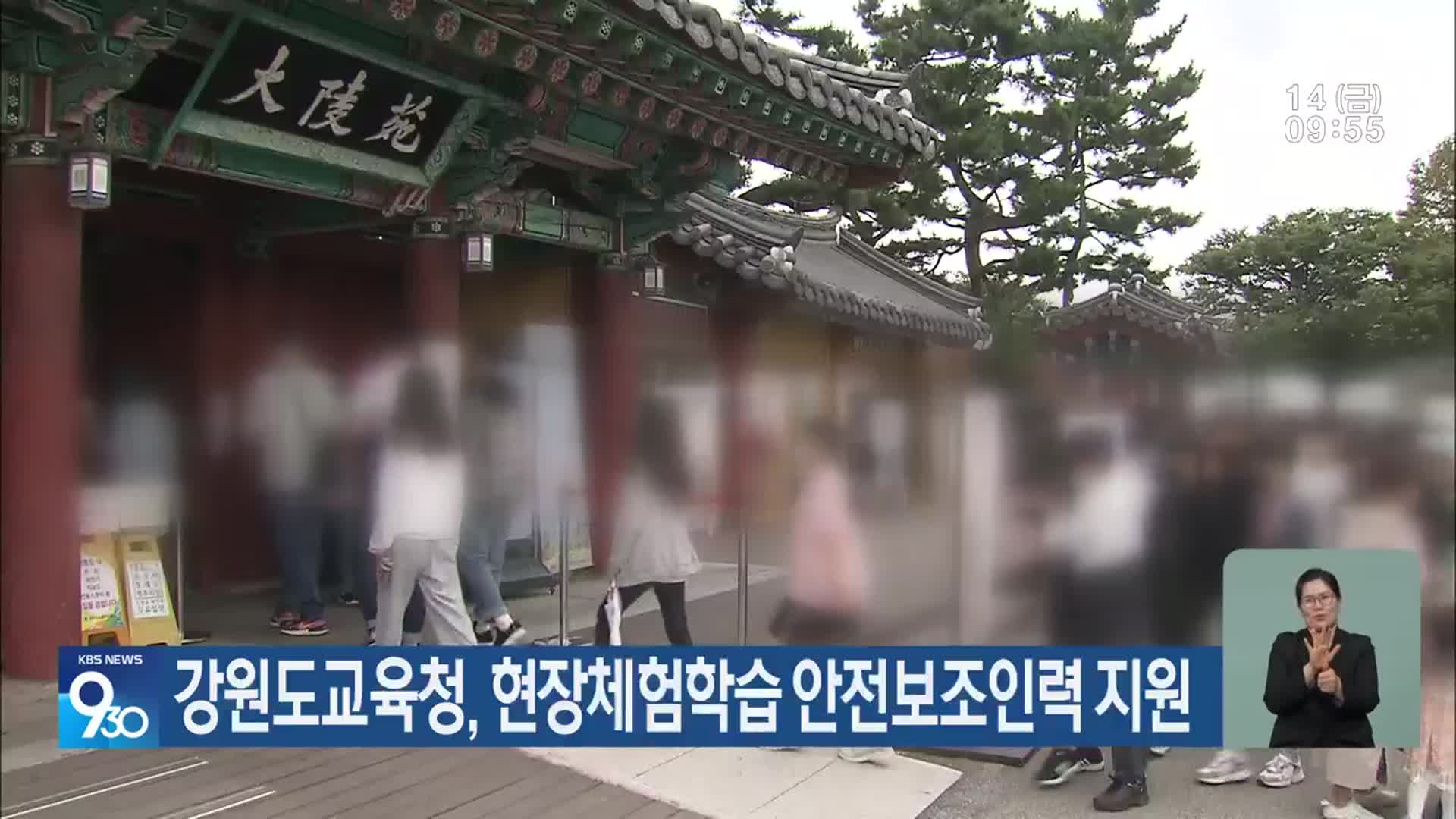 강원도교육청, 현장체험학습 안전보조인력 지원
