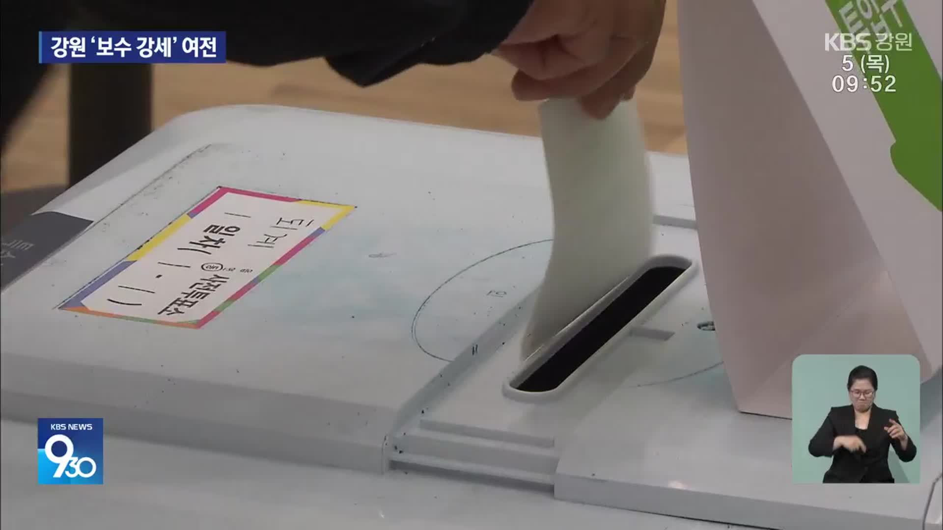 강원도 여전히 ‘보수 강세’…‘진보 확장’ 변화도