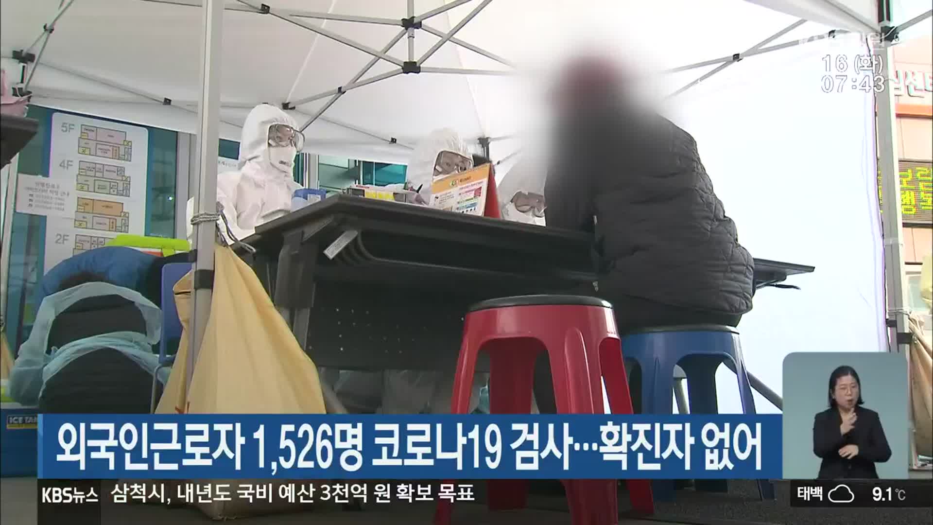 강원 외국인근로자 1,526명 코로나19 검사…확진자 없어