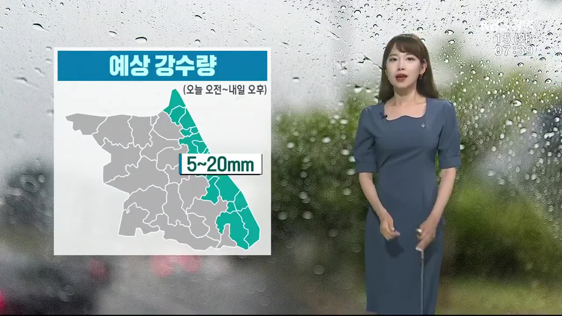 [날씨] 강원 영동 비…내일 오후까지 5~20㎜