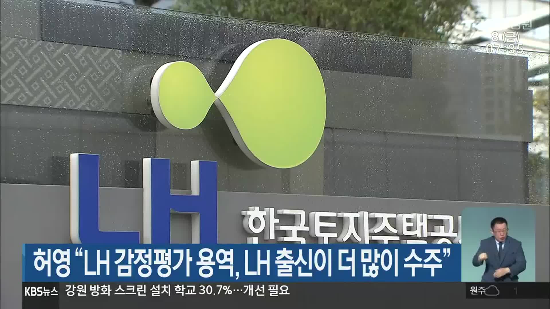 허영 “LH 감정평가 용역, LH 출신이 더 많이 수주”