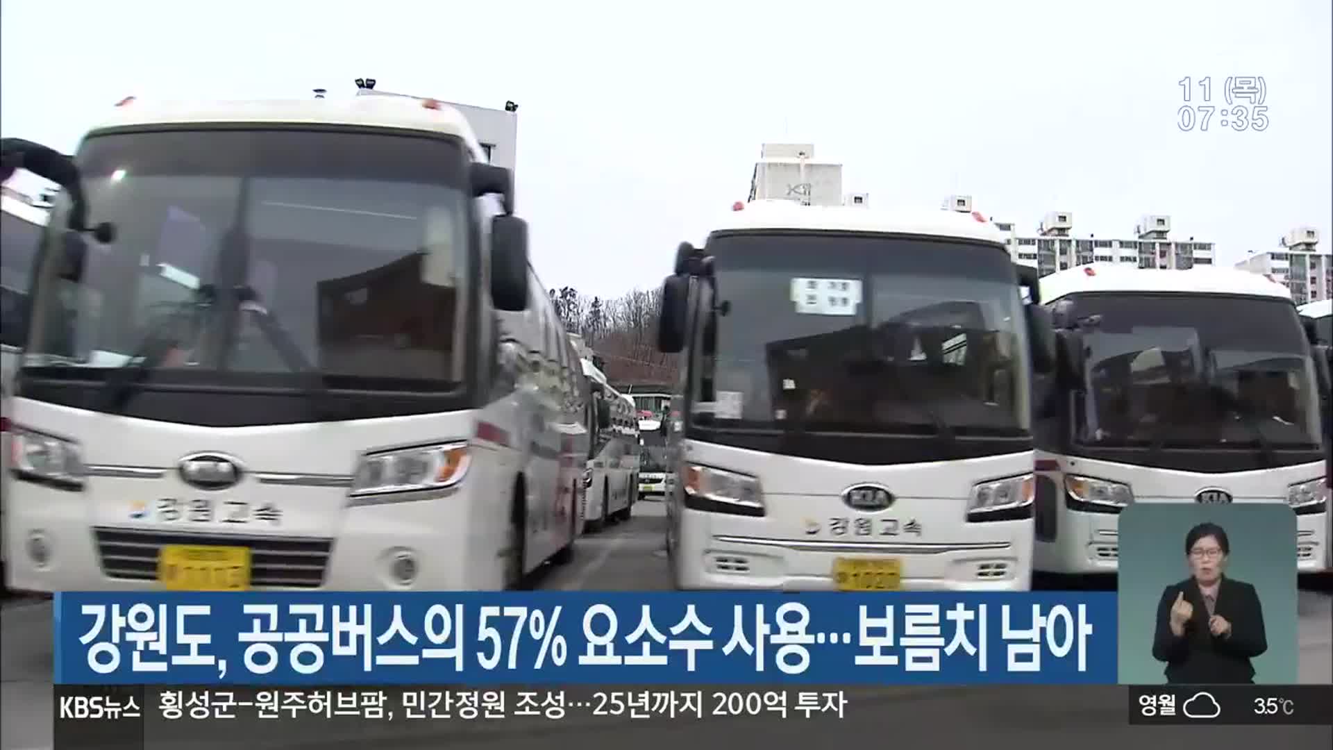 강원, 공공버스의 57% 요소수 사용…보름치 남아
