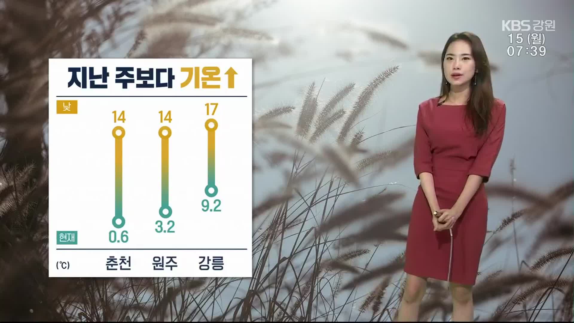 [날씨] 강원 지난 주보다 기온 ↑…큰 일교차 유의