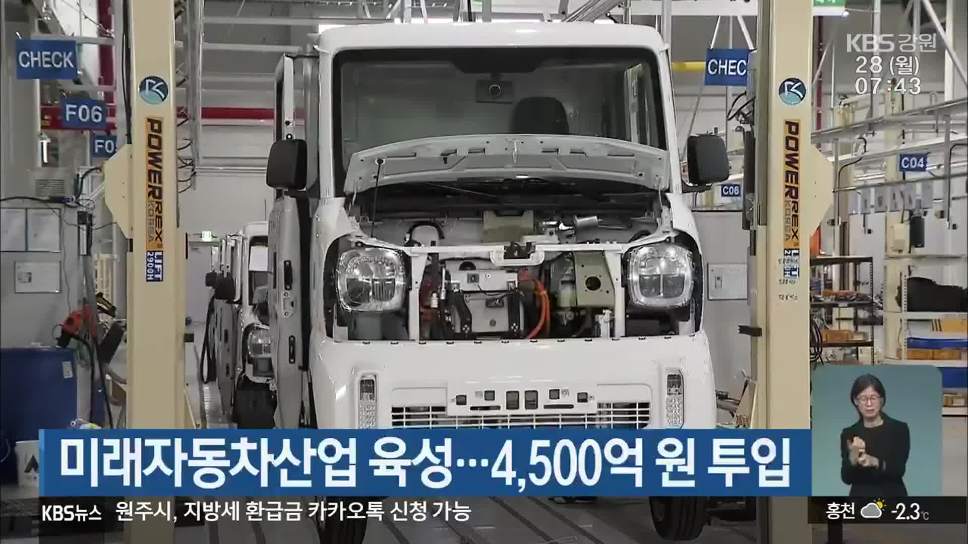 미래자동차산업 육성…4,500억 원 투입