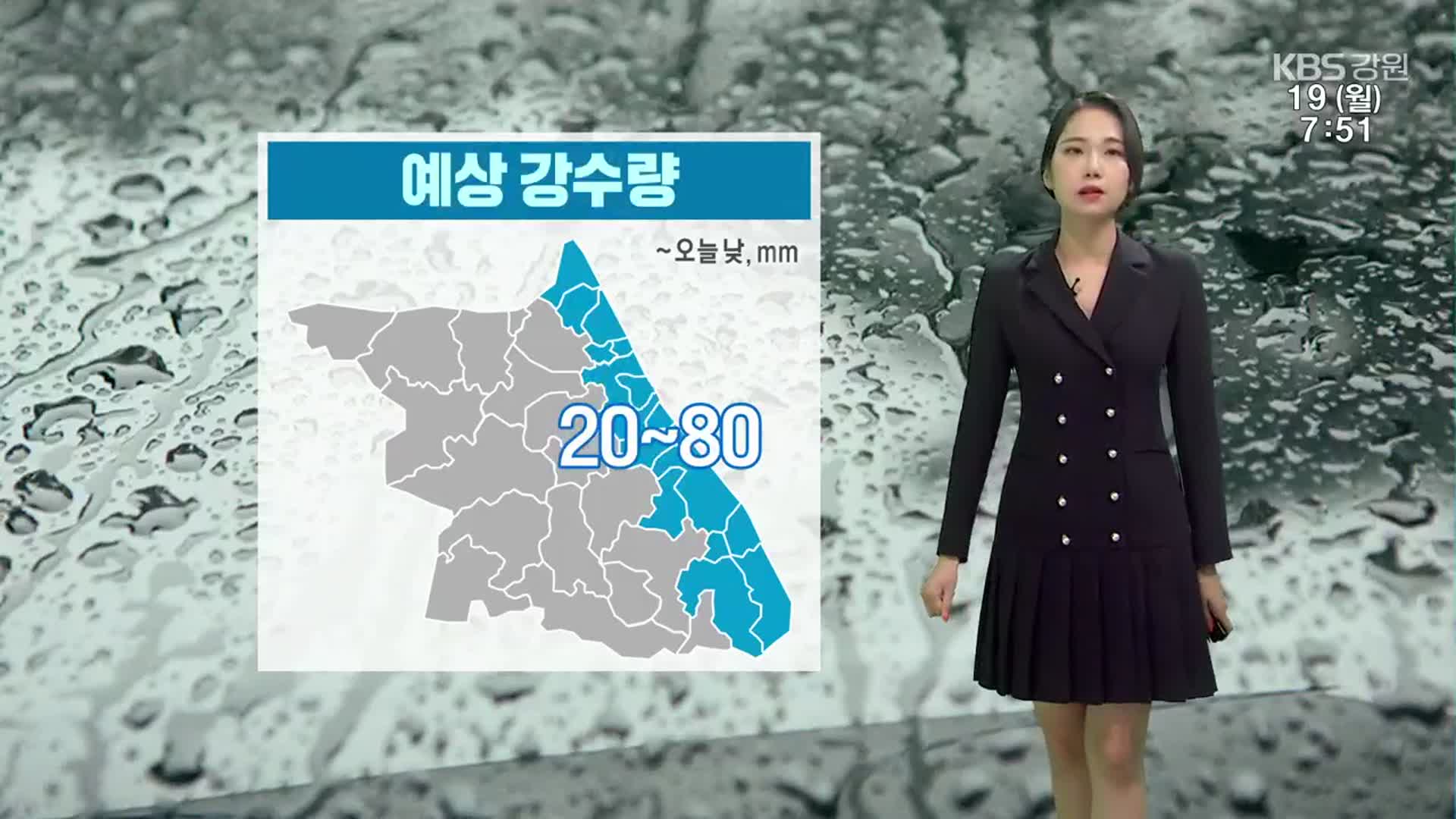 [날씨] 강원 영동 낮까지 비…태풍 영향 가시거리 짧아
