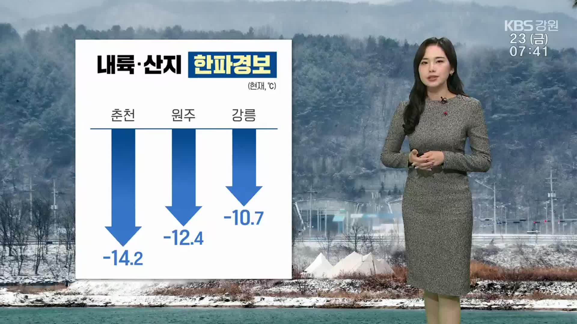 [날씨] 강원 오늘 올 겨울 가장 추워…내륙·산지 한파경보