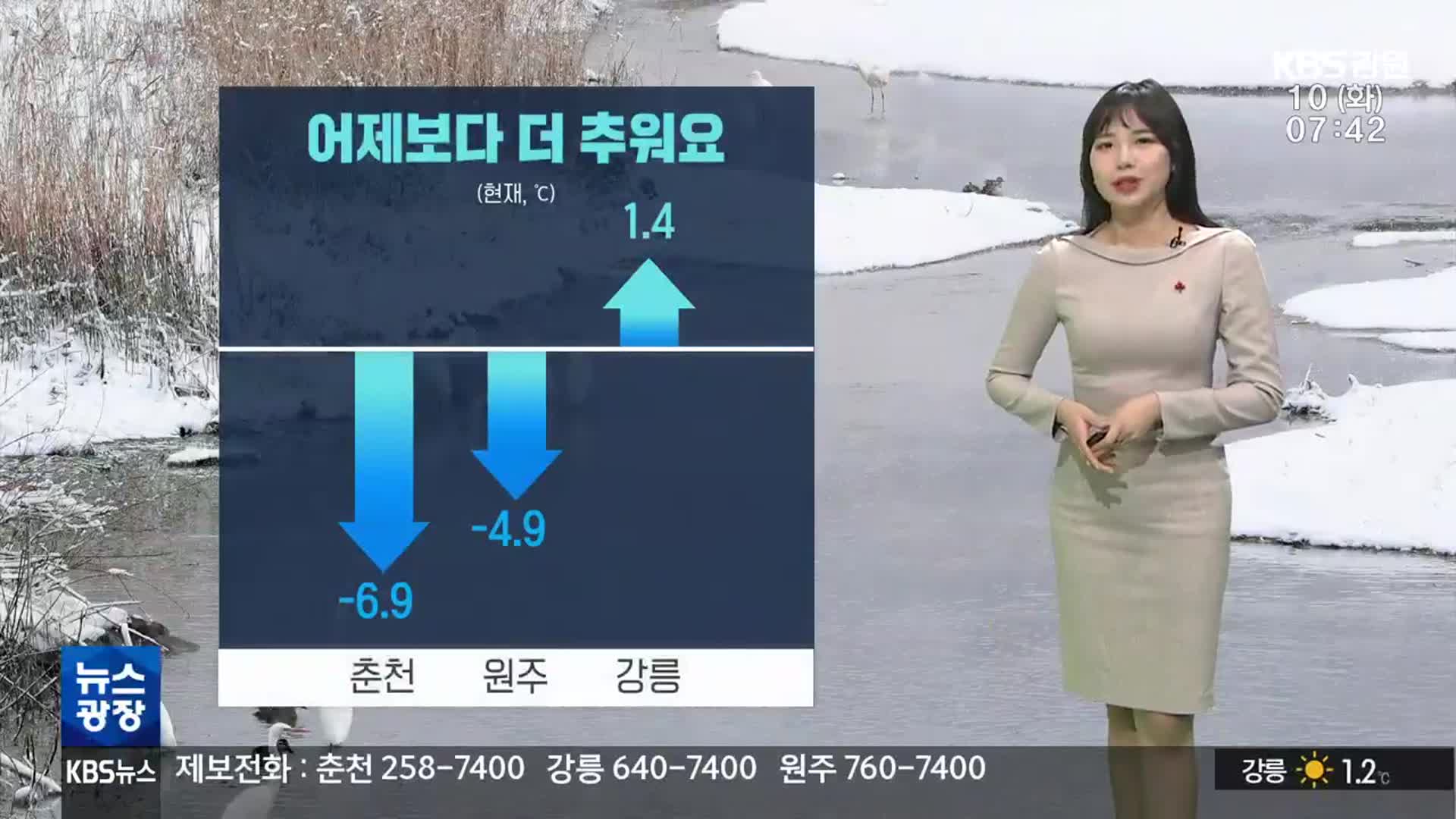 [날씨] 강원 어제보다 더 추워요…초미세먼지 ‘일시 나쁨’