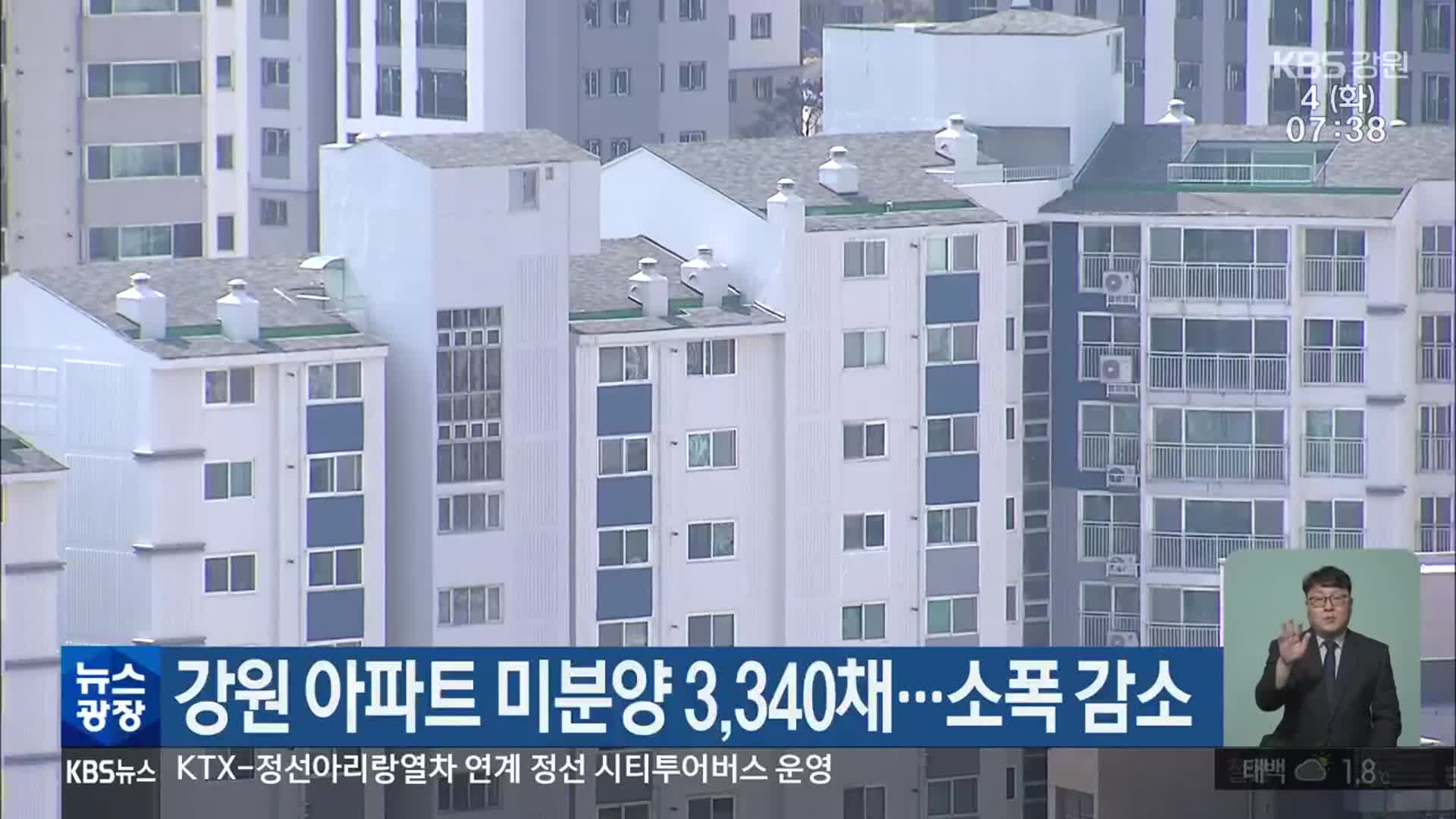 강원 아파트 미분양 3,340채…소폭 감소